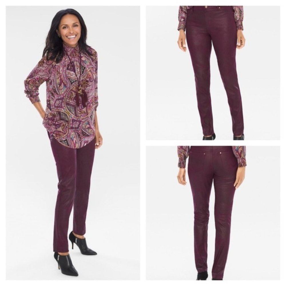 Chico’s Ultimate Fit Faux Suede Knit Pants L